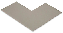 Floor Tape - Angle, Grey, 6-in. x 6-in. x 3-in., Box of 100