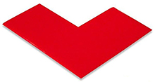 Floor Tape - Angle, Red, 6-in. x 6-in. x 3-in., Box of 100