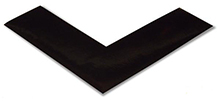 Floor Tape - Angle, Black, 6-in. x 6-in. x 2-in., Box of 100