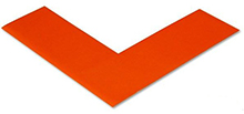 Floor Tape - Angle, Orange, 6-in. x 6-in. x 2-in., Box of 100