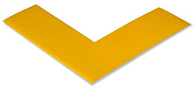 Floor Tape - Angle, Yellow, 6-in. x 6-in. x 2-in., Box of 100