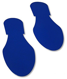 Floor Tape - Blue Foot Print, Pack of 50