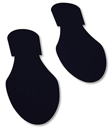 Floor Tape - Black Foot Print, Pack of 50