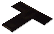 Floor Tape - T, Black, 6-in. x 6-in. x 2-in., Box of 100