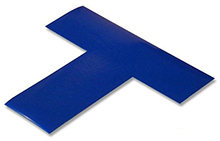 Floor Tape - T, Blue, 6-in. x 6-in. x 2-in., Box of 100