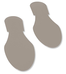 Floor Tape - Grey Foot Print, Pack of 50
