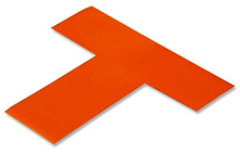 Floor Tape - T, Orange, 6-in. x 6-in. x 2-in., Box of 100