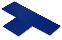 Floor Tape - T, Blue, 9-in. x 6-in. x 3-in., Box of 100