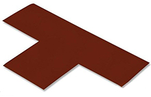 Floor Tape - T, Brown, 9-in. x 6-in. x 3-in., Box of 100