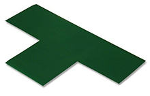 Floor Tape - T, Green, 9-in. x 6-in. x 3-in., Box of 100