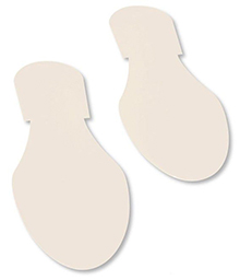 Floor Tape - White Foot Print, Pack of 50