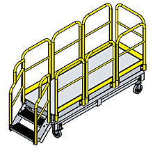 Mobile Work Platform - 25.5 Sq.Ft., 27"H Deck