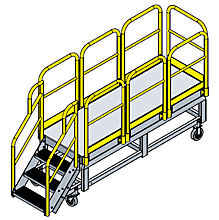 Mobile Work Platform - 25.5 Sq.Ft., 36"H Deck