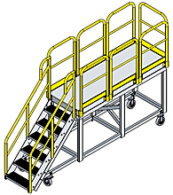Mobile Work Platform - 25.5 Sq.Ft., 63"H Deck