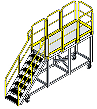 Mobile Work Platform - 25.5 Sq.Ft., 72"H Deck