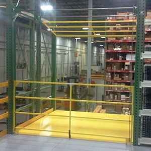 Rolled Overhead Safety Gate - Rack Supported, Custom Width x 84"H x 60"D (approx.)