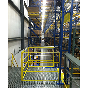 Tri-Side Safety Gate - Single Wide IBC, OSHA, ANSI - 60"W x 82"H x 60"D