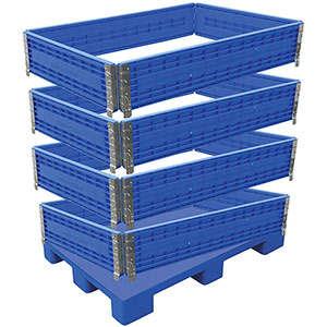Multi-Height Polyethylene Container w/ Pallet Base