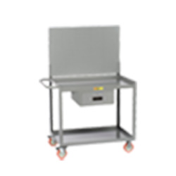 Portable Workstation - 24" x 48" - 1 Drawer - Pegboard Panel