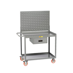 Portable Workstation - 24" x 36" - 1 Drawer - Louvered Panel