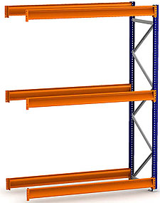 Wide Span Bulk Shelving Adder for Wire Deck - 144"h x 72"w x 24"d