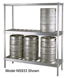Aluminum Shelving - 3 Shelves, 18"D x 76"H x 93"L