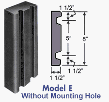 Extruded Dock Bumper, No Mounting Holes - 1.5"D x 8"H x 5'L