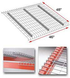 Wire Rack Deck, 48 x 46, 2-1/2" x 4" mesh, 3 channels - 2500 lbs. cap.