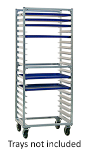 Heavy Duty Pan Rack for Cannabis Edibles - 20 pans, 3" spacing, side load