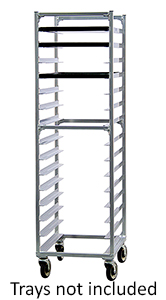Heavy Duty Pan Rack for Cannabis Edibles - 15 pans, 4" spacing, end load