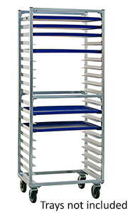 Heavy Duty Pan Rack for Cannabis Edibles - 15 pans, 4" spacing, side load