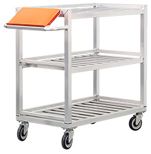 Aluminum Picking Cart -  3 Shelf, 48"W x 42-1/2"H x 22"D