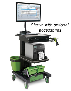 Powered Mobile Workstation - 24"W x 26"D x 43"H, 4 Lithium Iron Phosphate Batteries