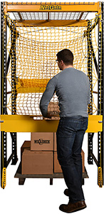 Pick Module Safety Gate with Netting - Rack Mounted, 8' Clear Width