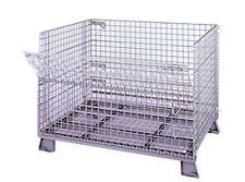 Foldable/Stackable Wire Container; 4000 Lbs. Cap. - 40dx 48w x 42.5h
