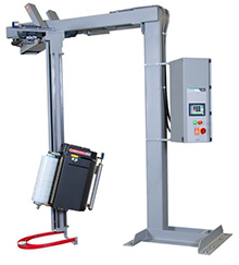Rotary Tower Semi-Automatic Stretch Wrapper, 1-Leg Integral Stand