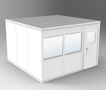Modular In-Plant Office - 12' L x 12' W x 8' H, W/ 4 Walls