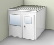 Modular In-Plant Office - 8' L x 10' W x 8' H, W/ 2 Walls