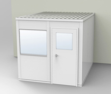Modular In-Plant Office - 8' L x 10' W x 8' H, W/ 3 Walls