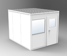 Modular In-Plant Office - 8' L x 10' W x 8' H, W/ 4 Walls