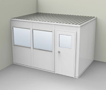 Modular In-Plant Office - 8' L x 12' W x 8' H, W/ 2 Walls