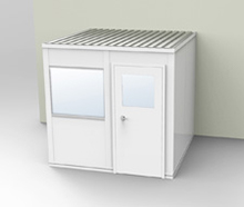 Modular In-Plant Office - 8' L x 8' W x 8' H, W/ 3 Walls