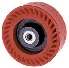 Omega Wheel, 8" x 2", with tapered bearing for 1/2" dia. axle & 2-7/16" hub length