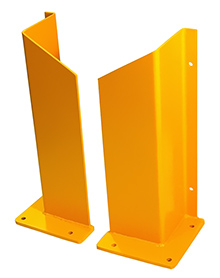 24" H Overhead Door Track Guard - 10" x 10" Base, Yellow