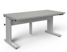 Electric Height Adjustable Workstation - 36"D x 72"W, 500 lb. Cap., Laminate Top, Glide Feet