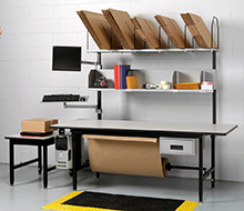 Standard Packing Bench, 83w x 33d x 29 to 36h