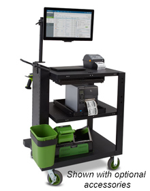 Heavy Duty Powered Mobile Workstation - 26"W x 35-1/2"D x 43"H, 2 Swappable Batteries