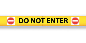 Lettering Kit for Clearance Bar - Black, "DO NOT ENTER" with Symbols