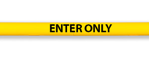 Lettering Kit for Clearance Bar - Black, "ENTER ONLY"
