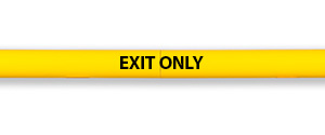 Lettering Kit for Clearance Bar - Black, "EXIT ONLY"